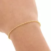 925 sterling silver chain 2,2 mm fine Gold plated x 50cm