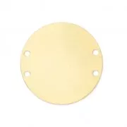 4 holes Spacer 25 mm fine Gold plated x1