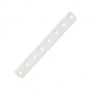 8 holes Spacer 36 x 4.5mm fine silver plating x1