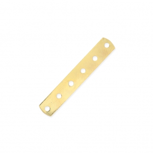 6 holes Spacer 26 x 4.6mm fine Gold plated x1