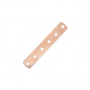 6 holes Spacer 26 x 4.6mm rose gold tone x1|raw }}
