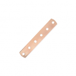 6 holes Spacer 26 x 4.6mm rose gold tone x1