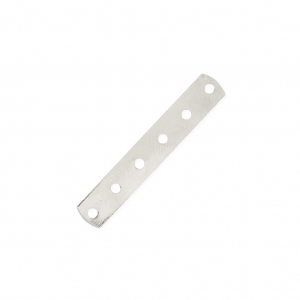 6 holes Spacer 26 x 4.6mm fine silver plating x1