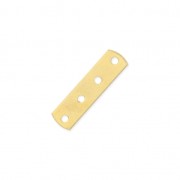 4 holes Spacer 17 x 4.4mm fine Gold plated x1
