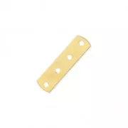 4 holes Spacer 17 x 4.4mm fine Gold plated x1
