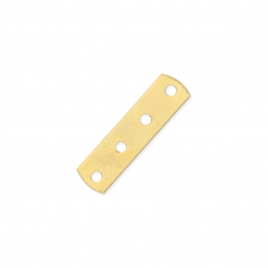 4 holes Spacer 17 x 4.4mm fine Gold plated x1