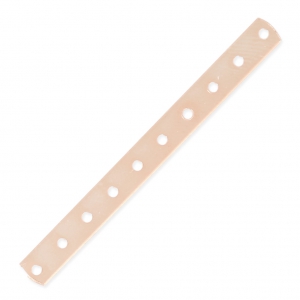 10 holes Spacer 45 x 4.4mm rose gold tone x1