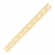 10 holes Spacer 45 x 4.4mm fine Gold plated x1