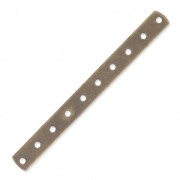 10 holes Spacer 45 x 4.4mm Bronze tone x1