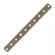 10 holes Spacer 45 x 4.4mm Bronze tone x1