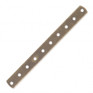 10 holes Spacer 45 x 4.4mm Bronze tone x1