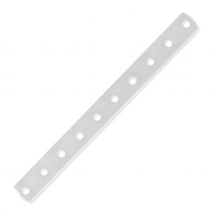 10 holes Spacer 45 x 4.4mm fine silver plating x1