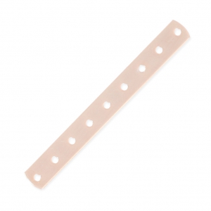 9 holes Spacer 40.5 x 4.6mm rose gold tone x1