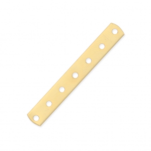 7 holes Spacer 31 x 4.4mm fine Gold plated x1