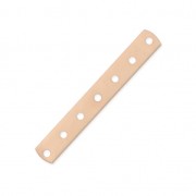 7 holes Spacer 31 x 4.4mm rose gold tone x1