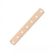 7 holes Spacer 31 x 4.4mm rose gold tone x1