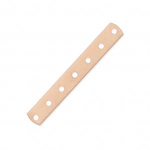 7 holes Spacer 31 x 4.4mm rose gold tone x1