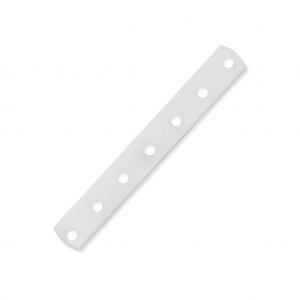 7 holes Spacer 31 x 4.4mm fine silver plating x1