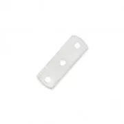 3 holes Spacer 12.5 x 4.4mm fine silver plating x1