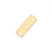 3 holes Spacer 12.5 x 4.4mm fine Gold plated x1|raw }}
