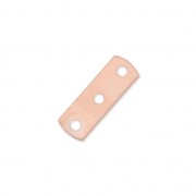 3 holes Spacer 12.5 x 4.4mm rose gold tone x1|raw }}