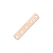 5 holes Spacer 22 x 4.4mm rose gold tone x1|raw }}