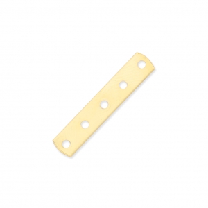 5 holes Spacer 22 x 4.4mm fine Gold plated x1