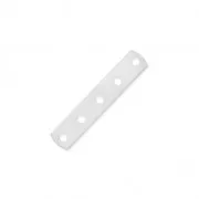 5 holes Spacer 22 x 4.4mm fine silver plating x1