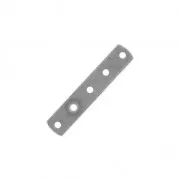 5 holes Spacer 22 x 4.4mm old silver tone x1