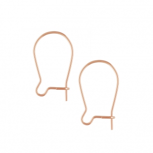 Rose Gold filled 14mm Earrings threads x4