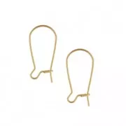 Gold filled 22mm Earrings threads x4