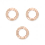 Rose Gold filled closed jumprings 4 x 0.7 mm x10|raw }}