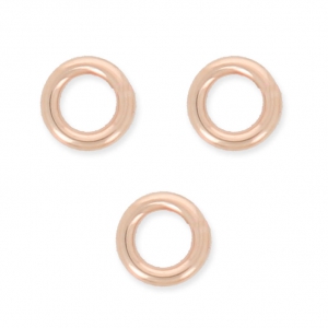 Rose Gold filled closed jumprings 4 x 0.7 mm x10