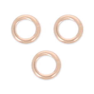 Rose Gold-filled closed jumprings 5 x 0.7 mm x10