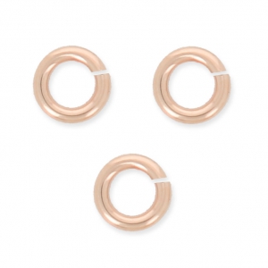 Rose Gold-filled jumprings open 4 x 0.7 mm  x10