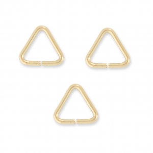 Gold filled Triangular jumprings open 5 x 0.6 mm x10