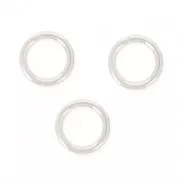 6x0.75mm 925 Sterling Silver open Jump rings x10