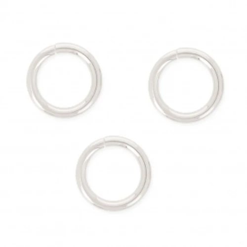 6x0.75mm 925 Sterling Silver open Jump rings x10