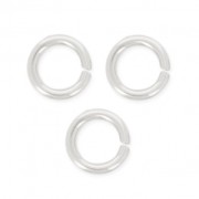 5x0.75mm 925 Sterling Silver open Jump rings x10|raw }}