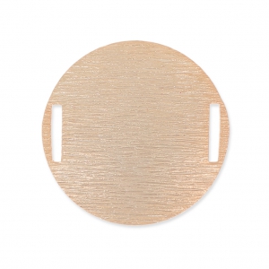 Round spacer curved and textured 29 mm Rose Gold Tone x1