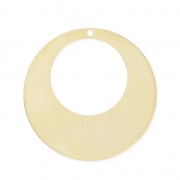 Round brass pendant 28 mm Gold Tone x1