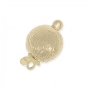 Textured ball clasp to be clipped 9x15 mm Gold Tone x1|raw }}