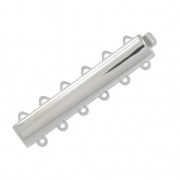 6 rows clasp to clip 9x39 mm rhodium plated x1|raw }}