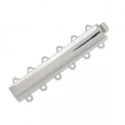 6 rows clasp to clip 9x39 mm rhodium plated x1