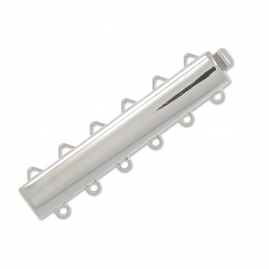 6 rows clasp to clip 9x39 mm rhodium plated x1