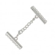 9 strands clasp 35 mm rhodium x1|raw }}