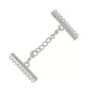 9 strands clasp 35 mm rhodium x1