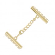 9 strands clasp 35 mm Gold Tone x1