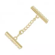 9 strands clasp 35 mm Gold Tone x1