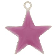Epoxy resin metal star charm 15 mm Prune x 10|raw }}